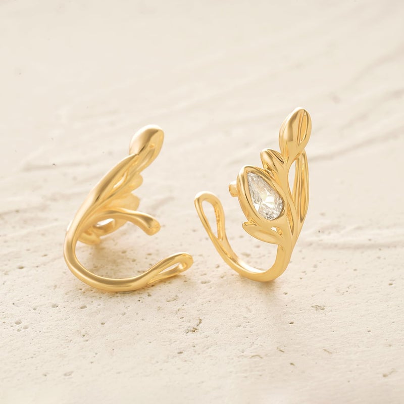 MYEARS Women Ear Cuff Earring Gold Non Pierced Ear Cartilage Clip on Wrap Hoop 14K Gold Filled Tiny Boho Beach Simple Minimalist Delicate Handmade Hypoallergenic Jewelry Gift-Sold as Single/Pair - Image 5